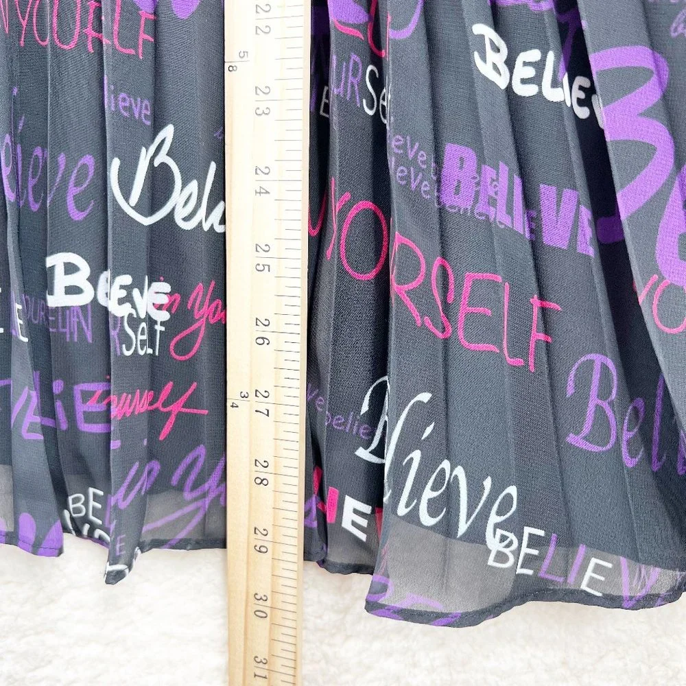 RAMY BROOK Printed Melanie Pleated Mini Dress In Believe Print Size M NEW - Picture 11 of 11